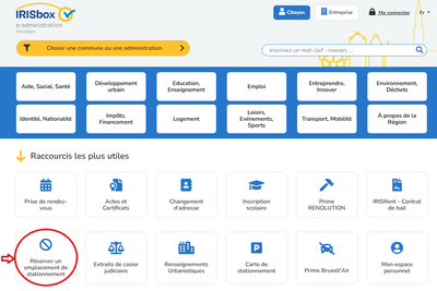 Réservation d'emplacement