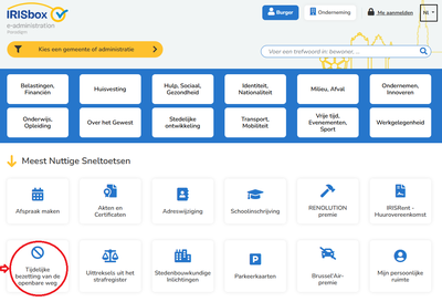 Bezetting openbare weg